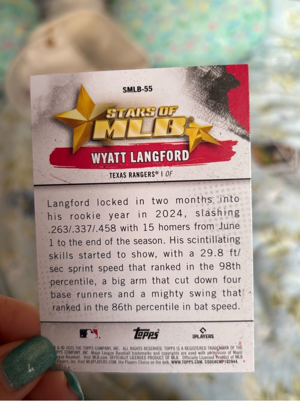 Texas Rangers Topps baseball card - Picture 9 of 10